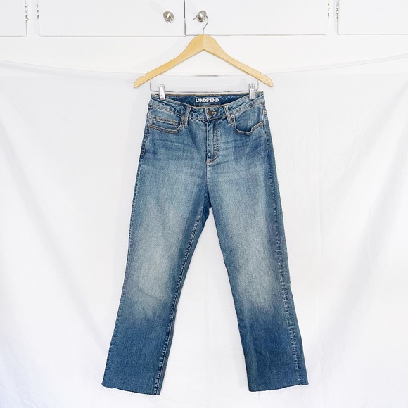 lands' end mid rise curvy straight jeans - Picture 2 of 6